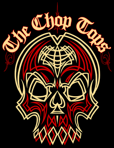 The Chop Tops Pinestripe Skull Design