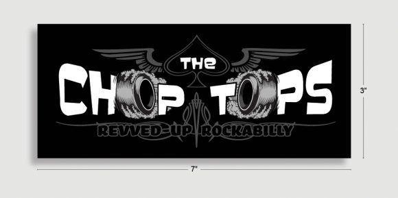 The Chop Tops Flyin' Spade Sticker - Image 2
